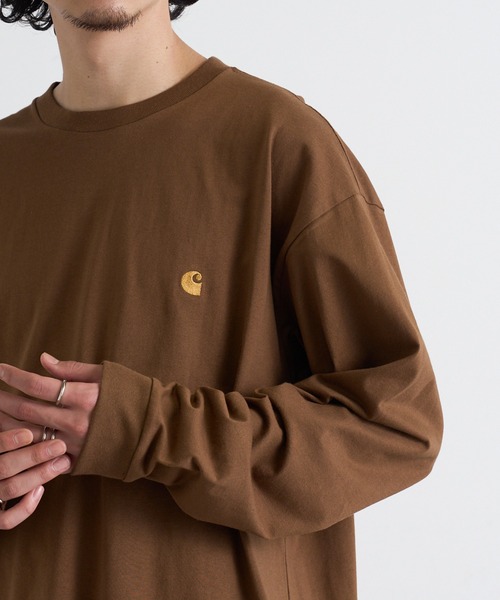 Carhartt WIP(カーハートダブリューアイピー)の「【Carhartt WIP】LOGO LS TEE i026392(Tシャツ/カットソー・メンズ・ブラウン/ブラック/ホワイト/チャコールグレー/グリーン・S/M/L/XL/XXL)」の12枚目の写真