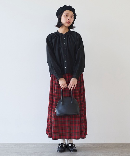 bulle de savon（ビュルデサボン）の「△コットン/シルク lace ギャザーブラウス（シャツ/ブラウス・レディース・ホワイト/ブルーグレー/ブラック・FREE）」の21枚目の写真