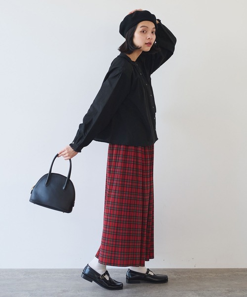 bulle de savon（ビュルデサボン）の「△コットン/シルク lace ギャザーブラウス（シャツ/ブラウス・レディース・ホワイト/ブルーグレー/ブラック・FREE）」の22枚目の写真