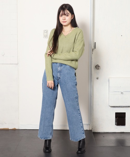 ROOPTOKYO(ループトウキョウ)の「▲Vネックプルオーバー ニット 冬服(ニット/セーター・レディース・ブラウン/グリーン・FREE)」の14枚目の写真