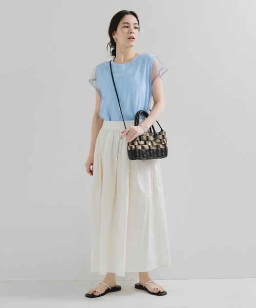 le cercle ADAM ET ROPE'(ルセルクルアダムエロペ)の「切り替えギャザースカート(スカート・レディース・レッド/ホワイト/ブラック/イエロー系その他・FREE)」の7枚目の写真