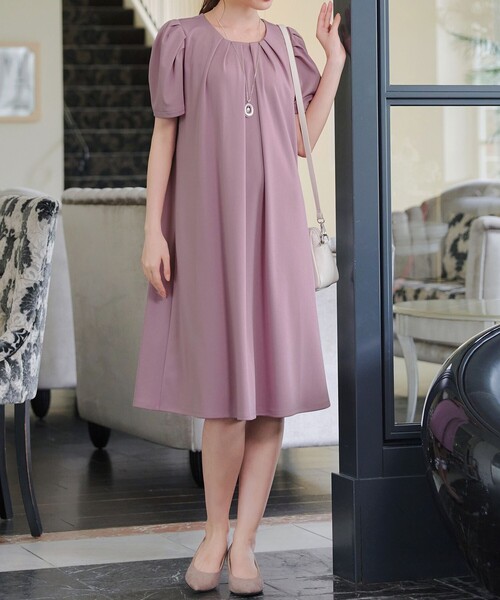 Tiaclasse(ティアクラッセ)の「カットソーフレアAラインワンピース(ワンピース・レディース・ネイビー/グリーン/ピンク・S/M/L)」の17枚目の写真