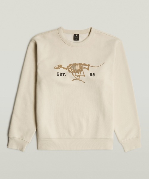 Running Dog Back Graphic Sweater/ブランドロゴグラフィック