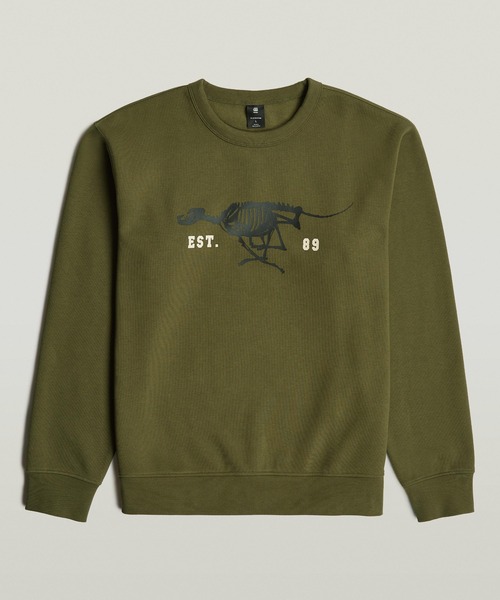 Running Dog Back Graphic Sweater/ブランドロゴグラフィック