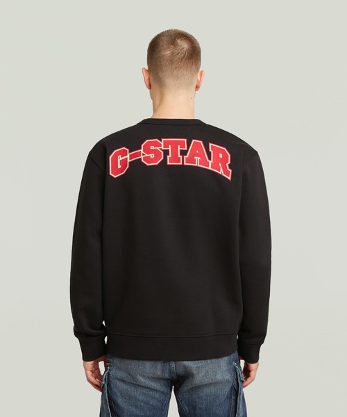 Running Dog Back Graphic Sweater/ブランドロゴグラフィック