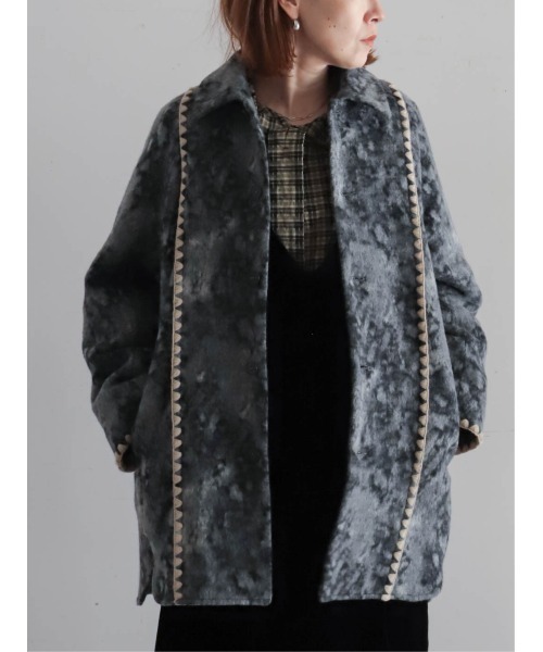 シャギーグラデJQ ステンショートコート | NOMBRE IMPAIR