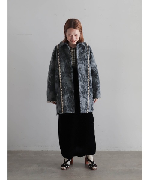 シャギーグラデJQ ステンショートコート | NOMBRE IMPAIR