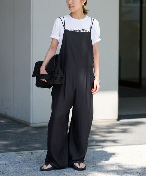 ≪WEB限定追加≫キュプラツイルキャミサロペット（サロペット
