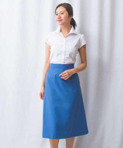 NARACAMICIE（ナラカミーチェ）の「【NARACAMICIE】無地チューリップ袖半袖シャツ（シャツ/ブラウス・レディース・ホワイト・S/L/M/XL）」の11枚目の写真