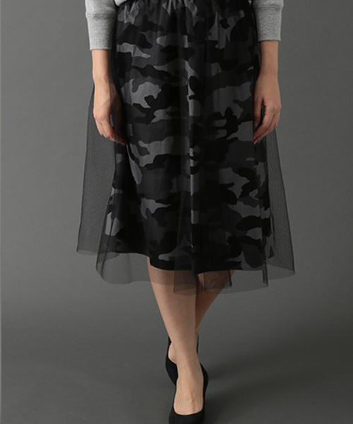 Sevendays Sunday セブンデイズサンデイ の 迷彩プリント チュールスカート スカート Wear