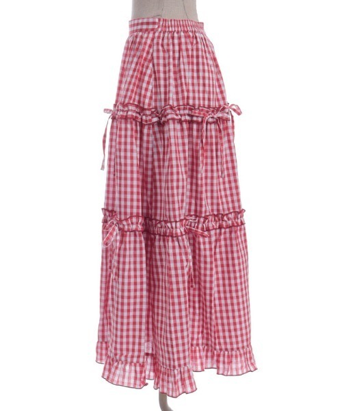 axes femme POETIQUE（アクシーズファムポエティック）の「ギンガムティアードスカート（スカート・レディース・レッド/ピンク/ラベンダー/ミント・MEDIUM）」の15枚目の写真