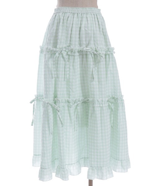 axes femme POETIQUE（アクシーズファムポエティック）の「ギンガムティアードスカート（スカート・レディース・レッド/ピンク/ラベンダー/ミント・MEDIUM）」の21枚目の写真