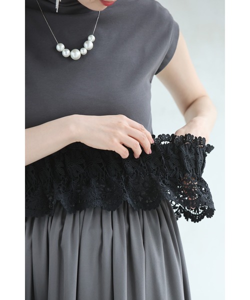 cawaii（カワイイ）の「（黒）ボリュームフリルレースのゴムベルト（ベルト・レディース・ブラック・FREE）」の10枚目の写真