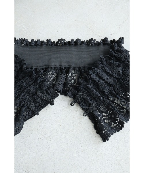cawaii（カワイイ）の「（黒）ボリュームフリルレースのゴムベルト（ベルト・レディース・ブラック・FREE）」の11枚目の写真