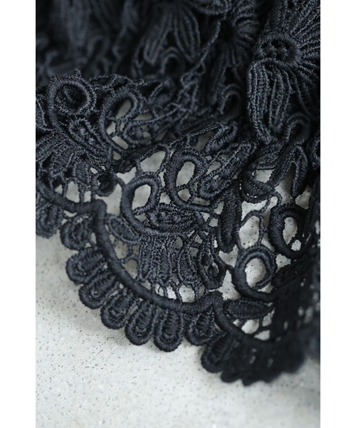 cawaii（カワイイ）の「（黒）ボリュームフリルレースのゴムベルト（ベルト・レディース・ブラック・FREE）」の12枚目の写真