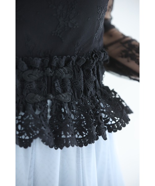cawaii（カワイイ）の「（黒）ボリュームフリルレースのゴムベルト（ベルト・レディース・ブラック・FREE）」の14枚目の写真