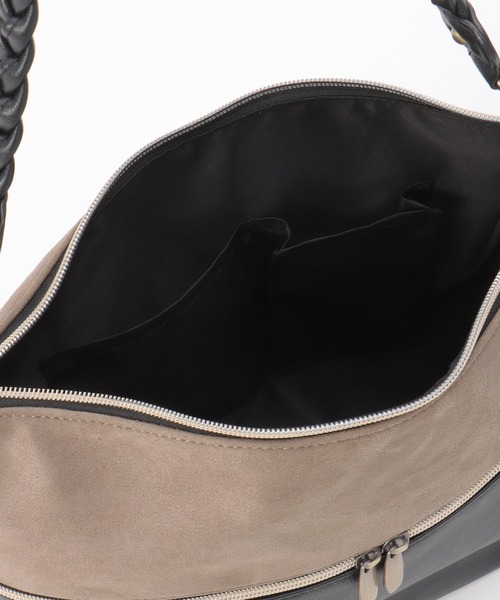 ikka（イッカ）の「【雑誌InRed1月・2月合併号掲載】バイカラー2WAYジップショルダーバッグ（ショルダーバッグ・レディース・ブラック/ブラウン/ライム/ダークベージュ・FREE）」の20枚目の写真