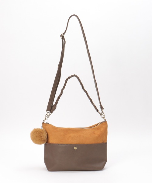 ikka（イッカ）の「【雑誌InRed1月・2月合併号掲載】バイカラー2WAYジップショルダーバッグ（ショルダーバッグ・レディース・ブラック/ブラウン/ライム/ダークベージュ・FREE）」の8枚目の写真