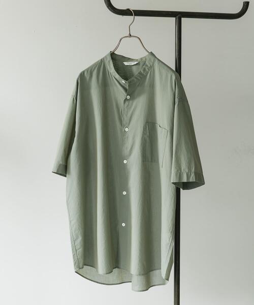 URBAN RESEARCH DOORS（アーバンリサーチドアーズ）の「玉虫シャンブレー バンドカラーシャツ（シャツ/ブラウス・メンズ・ブルー系その他/グリーン系その他/ライトブルー・LARGE/MEDIUM）」の2枚目の写真
