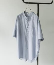 URBAN RESEARCH DOORS | 玉虫シャンブレー バンドカラーシャツ(シャツ/ブラウス)