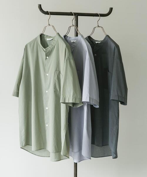 URBAN RESEARCH DOORS（アーバンリサーチドアーズ）の「玉虫シャンブレー バンドカラーシャツ（シャツ/ブラウス・メンズ・ブルー系その他/グリーン系その他/ライトブルー・LARGE/MEDIUM）」の12枚目の写真