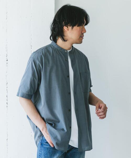 URBAN RESEARCH DOORS（アーバンリサーチドアーズ）の「玉虫シャンブレー バンドカラーシャツ（シャツ/ブラウス・メンズ・ブルー系その他/グリーン系その他/ライトブルー・LARGE/MEDIUM）」の22枚目の写真