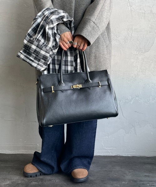 WEB限定】[AULENTTI/オーレンティ] DOLLARO レザートートバッグ