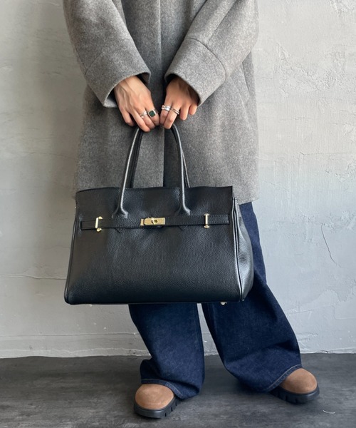 WEB限定】[AULENTTI/オーレンティ] DOLLARO レザートートバッグ