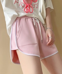 パイピングスウェットショートパンツ