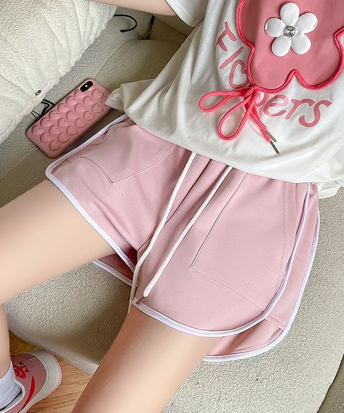 Bifrost（ビフレスト）の「パイピングスウェットショートパンツ（その他パンツ・レディース・ネイビー/ピンク/グリーン/ライトグリーン/ブラック/グレー・L/M）」の17枚目の写真