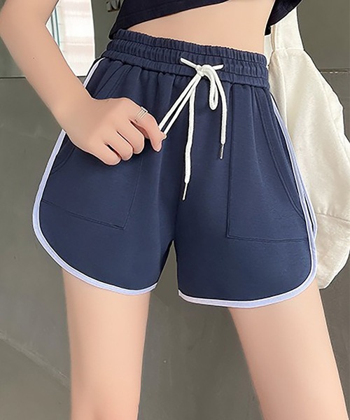 Bifrost（ビフレスト）の「パイピングスウェットショートパンツ（その他パンツ・レディース・ネイビー/ピンク/グリーン/ライトグリーン/ブラック/グレー・L/M）」の9枚目の写真