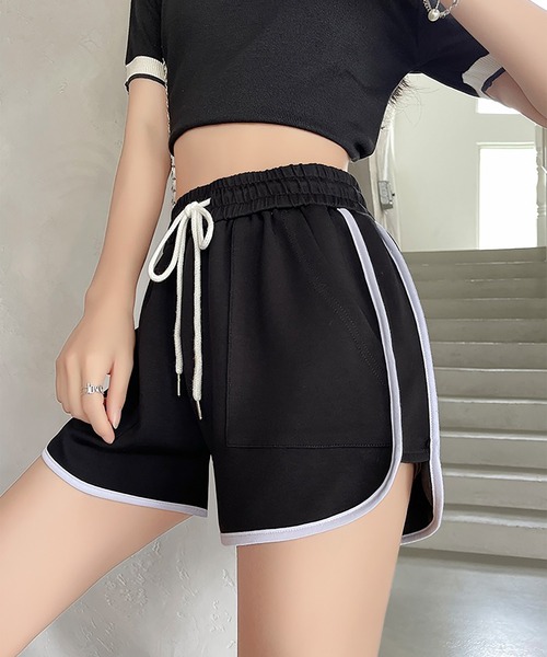 Bifrost（ビフレスト）の「パイピングスウェットショートパンツ（その他パンツ・レディース・ネイビー/ピンク/グリーン/ライトグリーン/ブラック/グレー・L/M）」の12枚目の写真