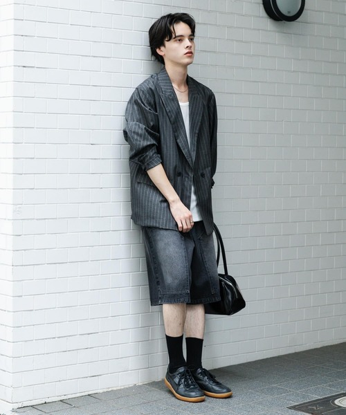 SENSE OF PLACE by URBAN RESEARCH（センスオブプレイスバイアーバンリサーチ）の「『セットアップ対応』『イージーケア/速乾』リネンライクピンストライプルーズジャケット（その他アウター・メンズ・グレー/ベージュ・LARGE/MEDIUM）」の17枚目の写真