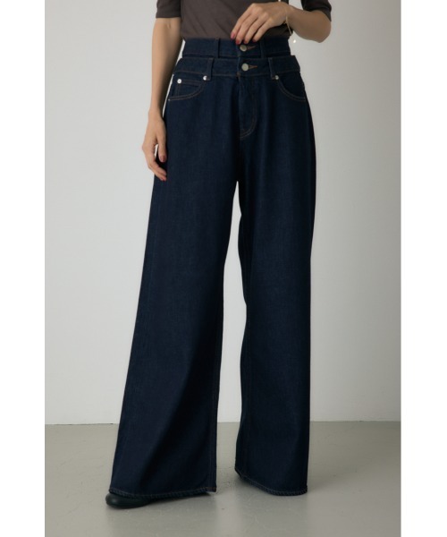 crie conforto（クリーコンフォルト）の「ダブルウエストバギーデニム（デニムパンツ・レディース・ライトブルー/インディゴブルー・SMALL/MEDIUM）」の16枚目の写真