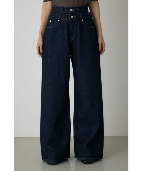 crie conforto（クリーコンフォルト）の「ダブルウエストバギーデニム（デニムパンツ・レディース・ライトブルー/インディゴブルー・SMALL/MEDIUM）」の19枚目の写真