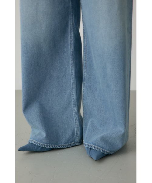 crie conforto（クリーコンフォルト）の「ダブルウエストバギーデニム（デニムパンツ・レディース・ライトブルー/インディゴブルー・SMALL/MEDIUM）」の15枚目の写真