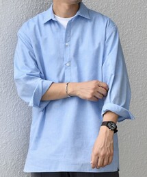 【AOR】プルオーバーシャツ (navy) MAATEE＆SONS プル オーバー シャツ , Black – Navyblue