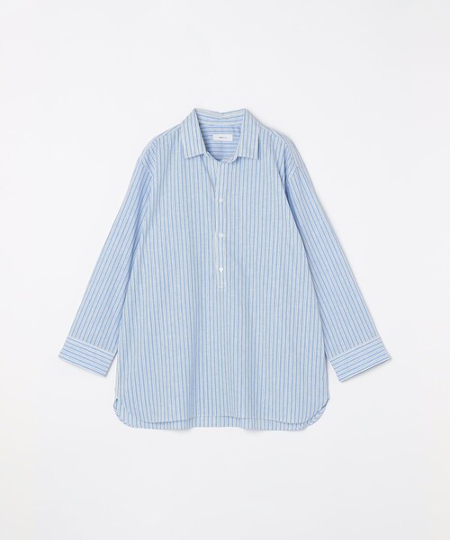 SHIPS any（シップス エニィ）の「SHIPS any: コットン/リネン 7分袖 スキッパー プルオーバー シャツ◇◇（シャツ/ブラウス・メンズ・オリーブ/ライトブルー/ブルー/ベージュ・SMALL/MEDIUM/LARGE/X-LARGE）」の8枚目の写真