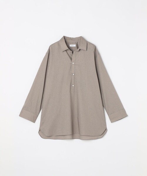 SHIPS any: コットン/リネン 7分袖 スキッパー プルオーバー