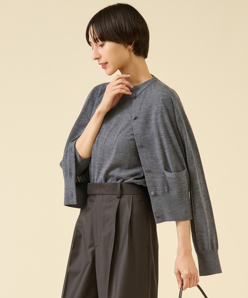 martinique（マルティニーク）の「《定番》ESSENTIALカーディガン（アンサンブル可）（カーディガン/ボレロ・レディース・ピンク/グリーン/ブラウン/グレー・FREE）」の10枚目の写真