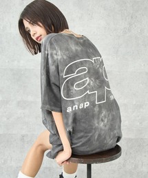 ANAP（アナップ）の「ミニ裏毛 タイダイ柄 ロゴ Tシャツ【親子お揃い】（Tシャツ/カットソー）」