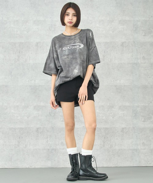 ANAP(アナップ)の「ミニ裏毛 タイダイ柄 ロゴ Tシャツ【親子お揃い】(Tシャツ/カットソー・レディース・グレー/ベージュ/ブラック系その他・FREE)」の8枚目の写真