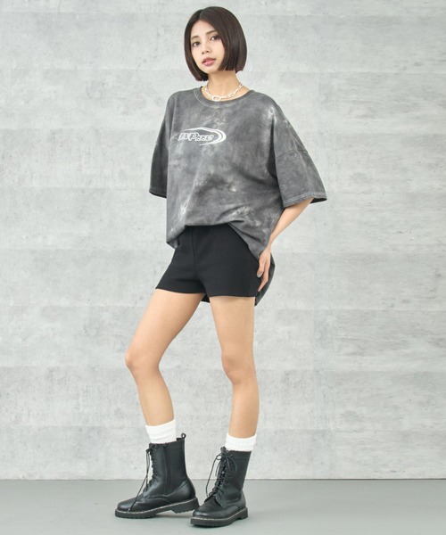 ANAP(アナップ)の「ミニ裏毛 タイダイ柄 ロゴ Tシャツ【親子お揃い】(Tシャツ/カットソー・レディース・グレー/ベージュ/ブラック系その他・FREE)」の9枚目の写真