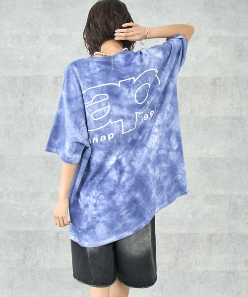ANAP(アナップ)の「ミニ裏毛 タイダイ柄 ロゴ Tシャツ【親子お揃い】(Tシャツ/カットソー・レディース・グレー/ベージュ/ブラック系その他・FREE)」の11枚目の写真