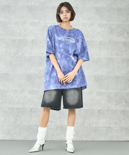 ANAP(アナップ)の「ミニ裏毛 タイダイ柄 ロゴ Tシャツ【親子お揃い】(Tシャツ/カットソー・レディース・グレー/ベージュ/ブラック系その他・FREE)」の12枚目の写真