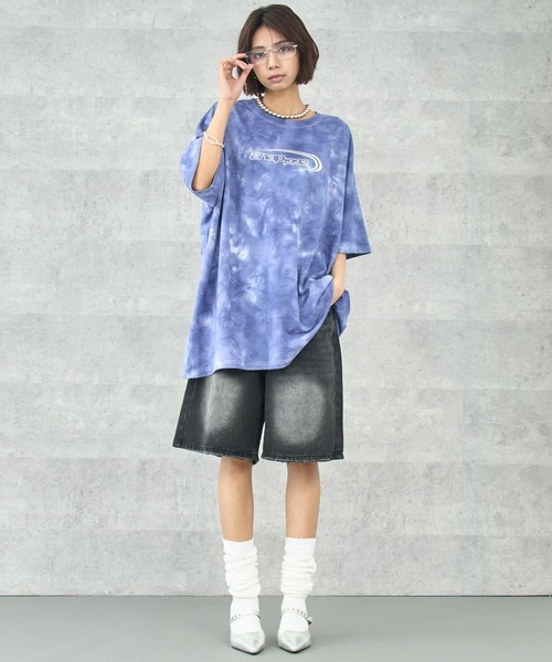 ANAP(アナップ)の「ミニ裏毛 タイダイ柄 ロゴ Tシャツ【親子お揃い】(Tシャツ/カットソー・レディース・グレー/ベージュ/ブラック系その他・FREE)」の13枚目の写真