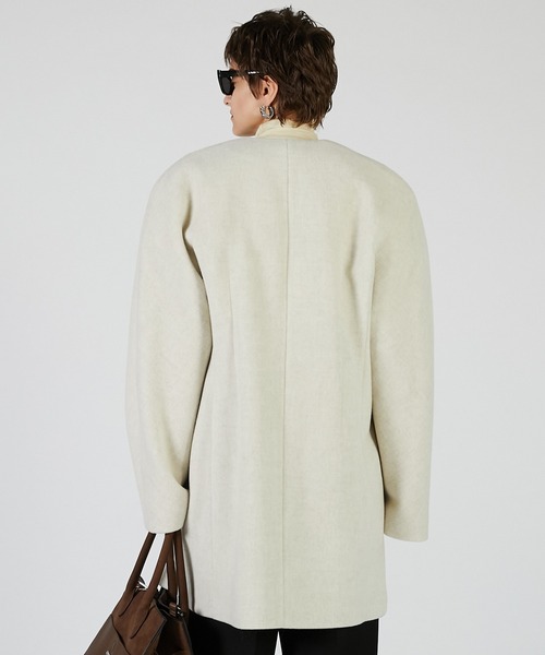 PRANK PROJECT（プランクプロジェクト）の「ラガーコート / Rugger Coat（ノーカラーコート・レディース・ブラック/アイボリー・FREE）」の17枚目の写真