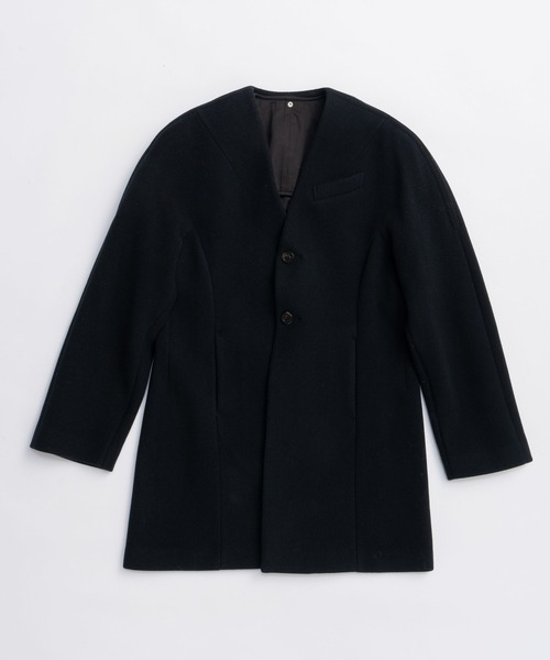 PRANK PROJECT（プランクプロジェクト）の「ラガーコート / Rugger Coat（ノーカラーコート・レディース・ブラック/アイボリー・FREE）」の10枚目の写真