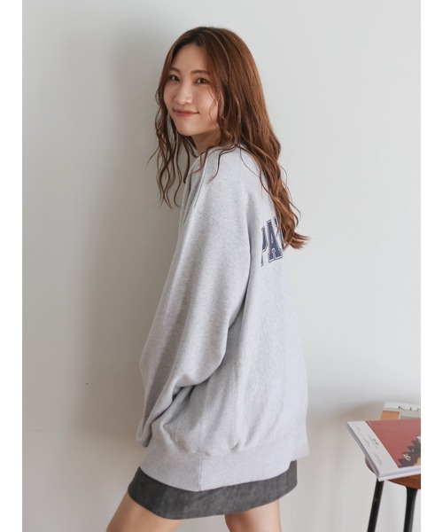 Ungrid（アングリッド）の「ビッグシルエットロゴスウェット（スウェット・レディース・チャコールグレー/ライトグレー/ピンク・FREE）」の13枚目の写真
