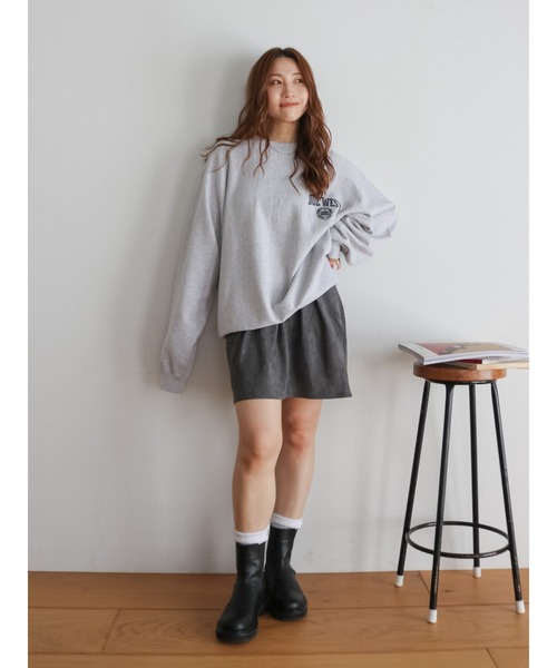 Ungrid（アングリッド）の「ビッグシルエットロゴスウェット（スウェット・レディース・チャコールグレー/ライトグレー/ピンク・FREE）」の15枚目の写真